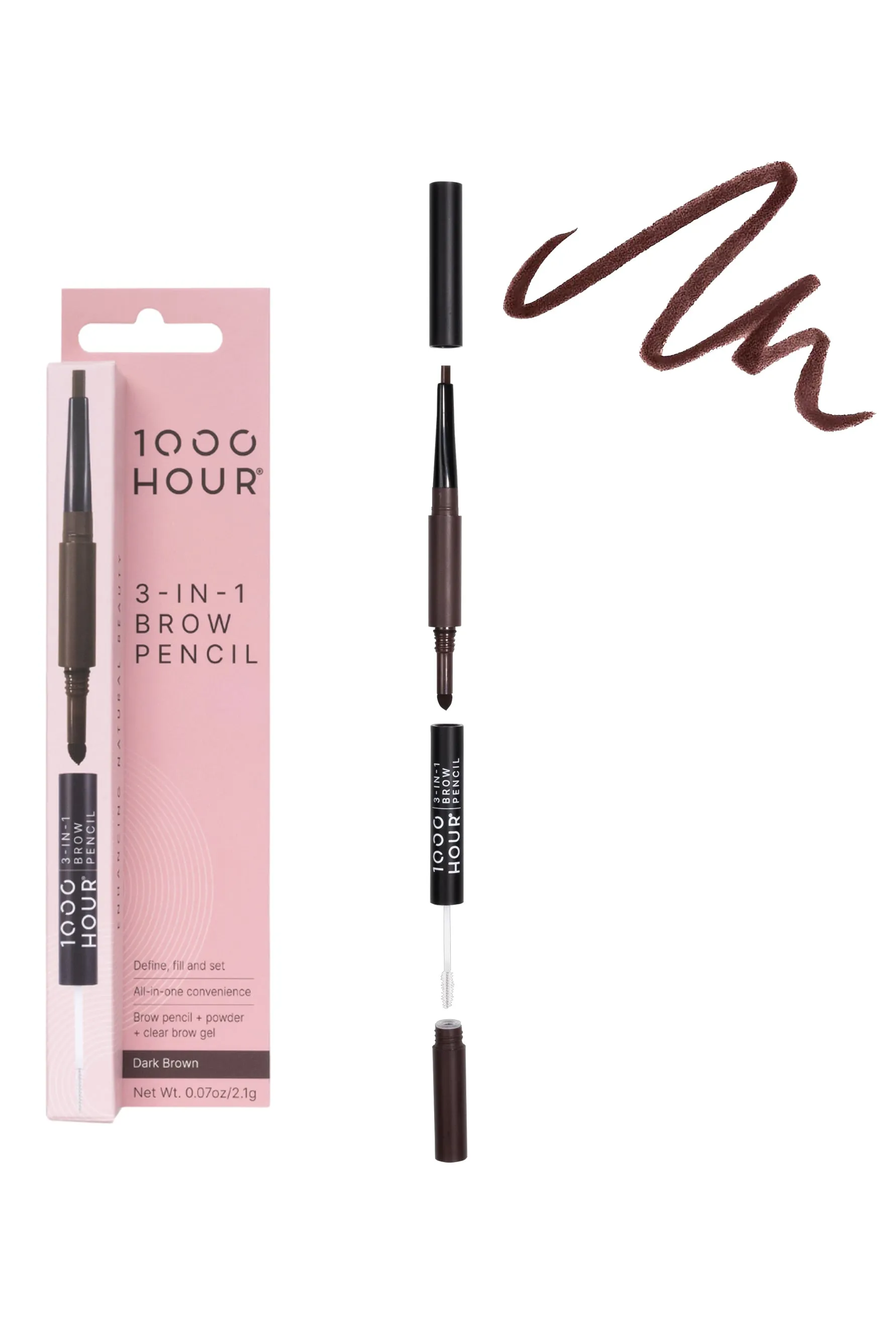 1000 HOUR 3 in 1 Brow Pencil Dark Brown