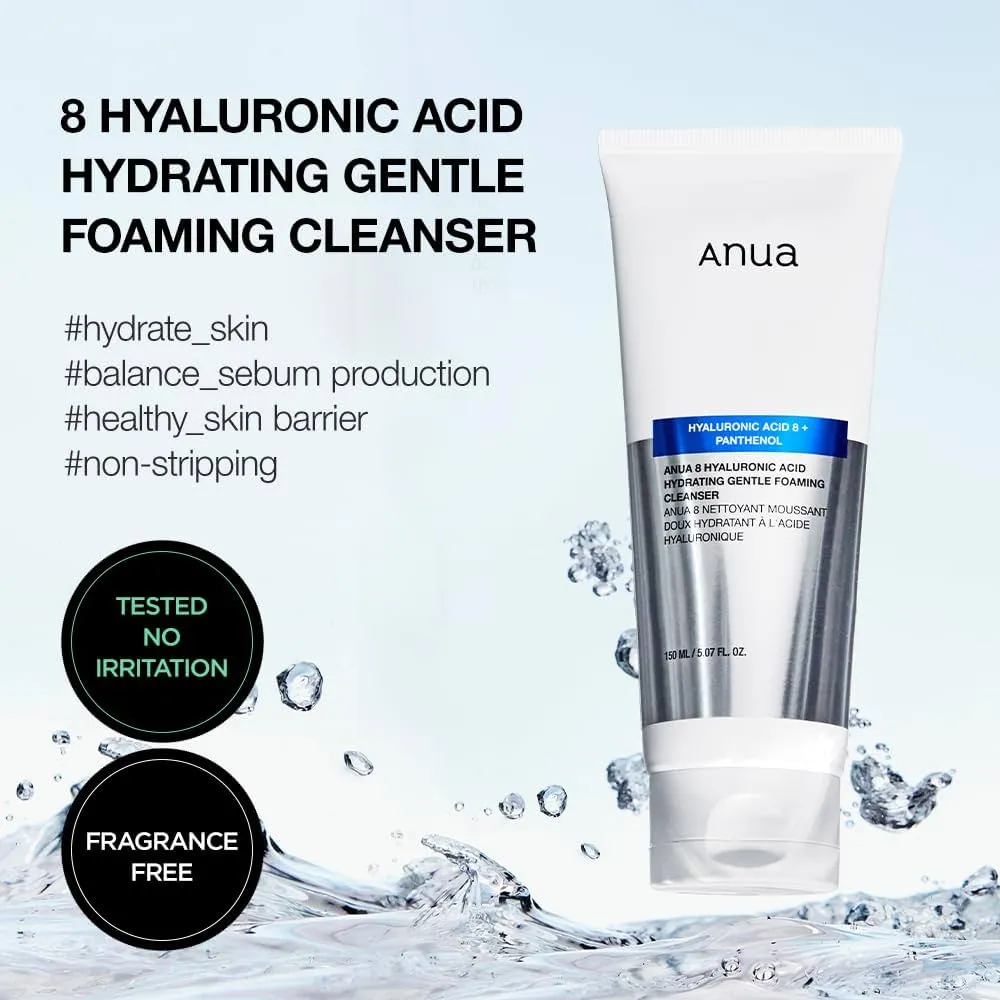 Anua 8 Hyaluronic Acid Hydrating Gentle Foaming Cleanser 150ml