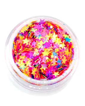 Bomb Dot Com - Neon Rainbow Star Chunky Glitter (UV-Reactive)