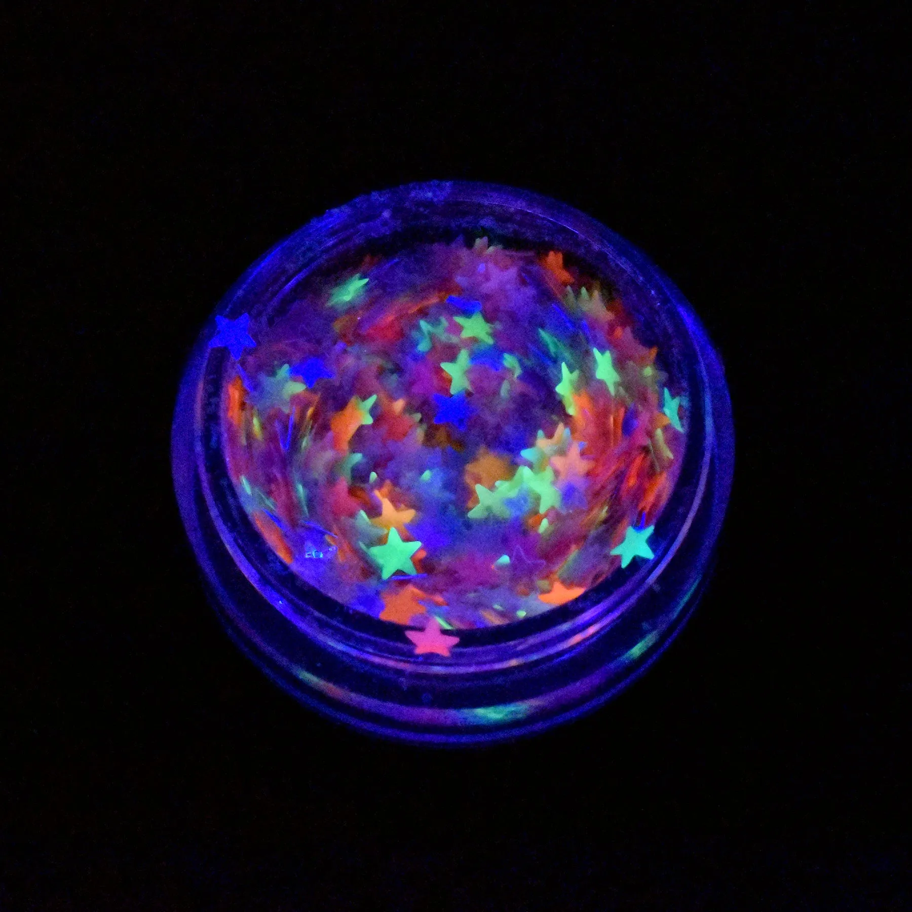 Bomb Dot Com - Neon Rainbow Star Chunky Glitter (UV-Reactive)
