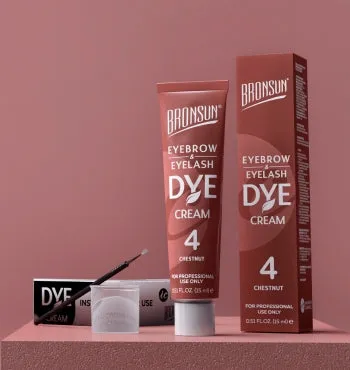 Bronsun Brow and Lash Cream Dye - Chestnut #4, 15ml