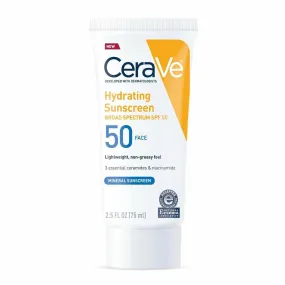 Cerave Hydrating Mineral Sunscreen Broad Spectrum SPF 50 - 75ml