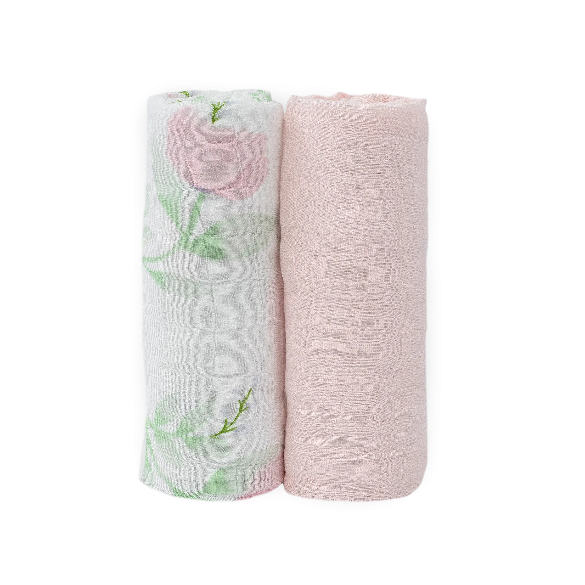 Deluxe Muslin Swaddle Blanket 2 Pack - Blush Peony