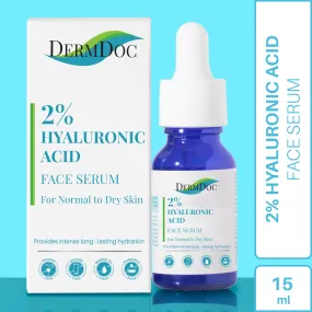 DermDoc 2% Pure Hyaluronic Acid Face Serum (15 ml) | ultra hydrating , face serum for dry skin , hyaluronic acid serum , hydrating serum , hyloronic acid serum , hydrating face serum , dry skin serum , serum , face serum