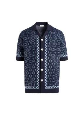 Knitted shirt short sleeve