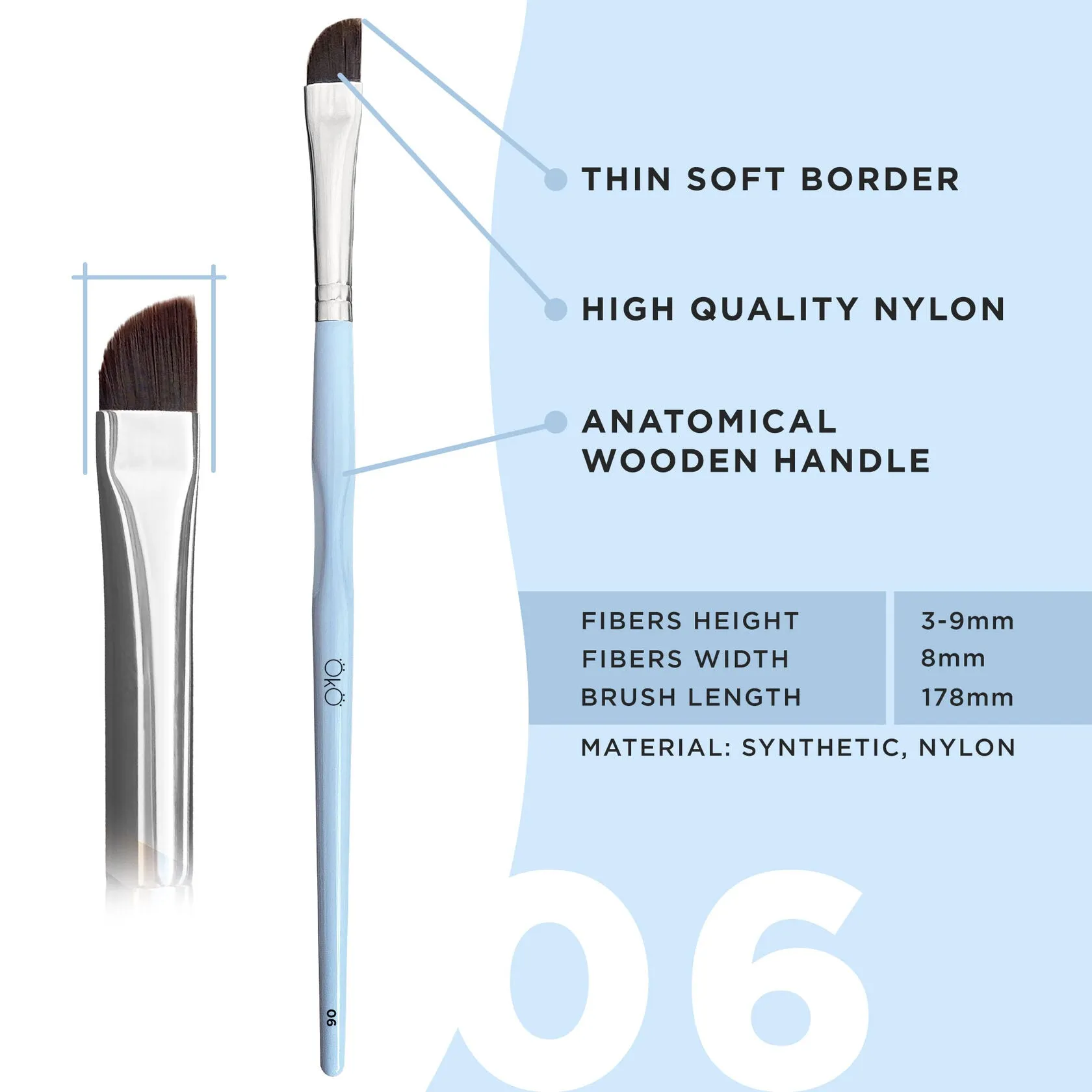 OkO - Soft Large Angled Brush #6