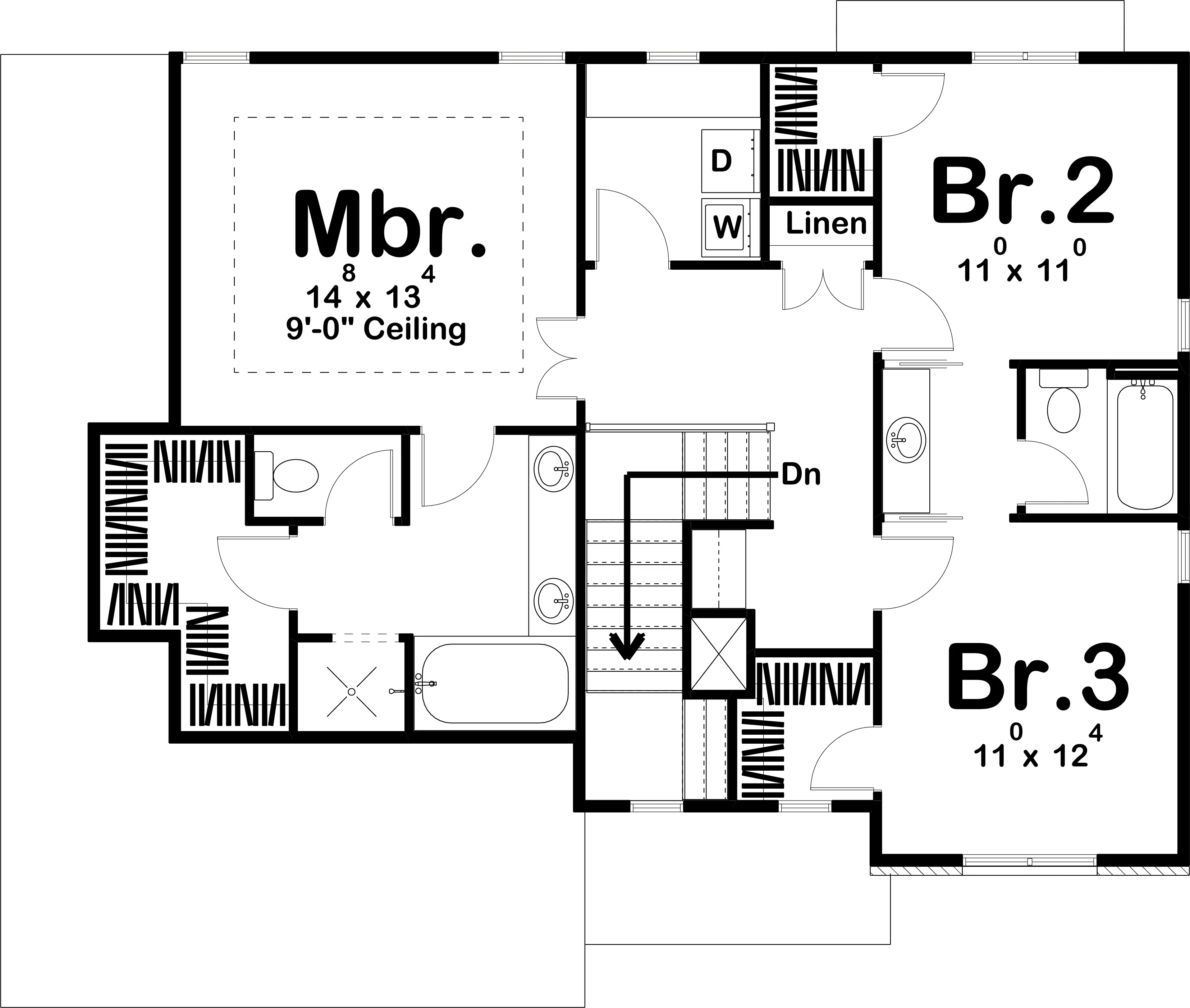 Pleasant 3-Bedroom Home Plan with Inviting Spaces