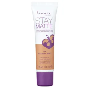 RIMMEL - Stay Matte Liquid Mousse Foundation, Natural Beige - 1 fl. oz. (30 ml)