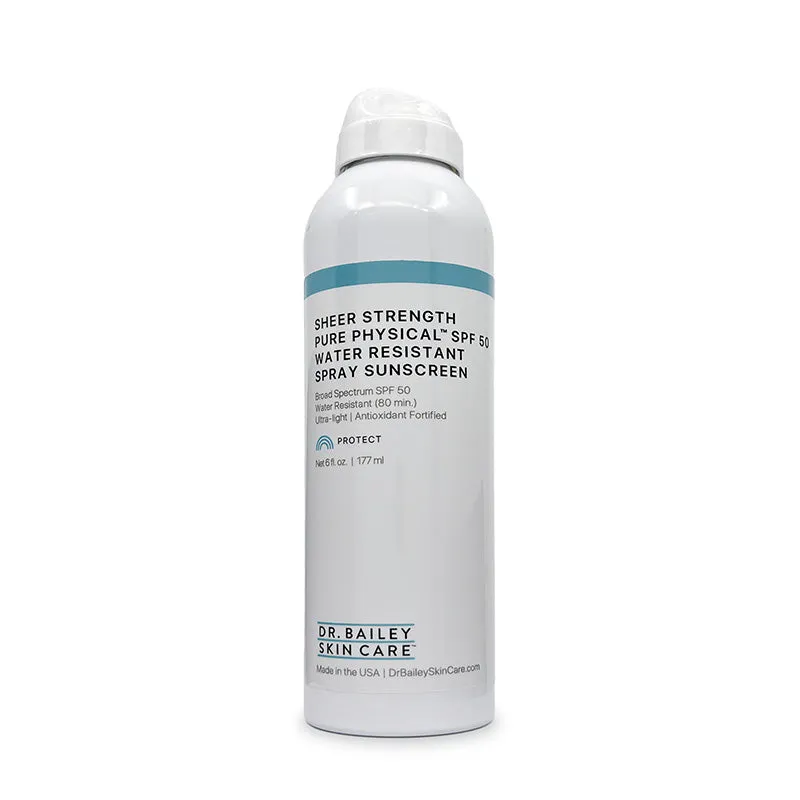 Sheer Strength Pure Physical Water Resistant Spray Sunscreen, SPF 50