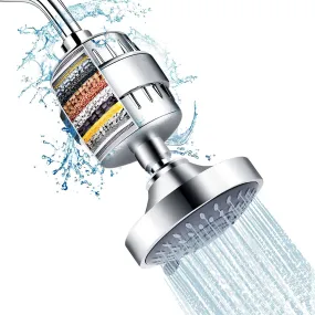 Shower Head and 15-Stage Shower Filter Combination