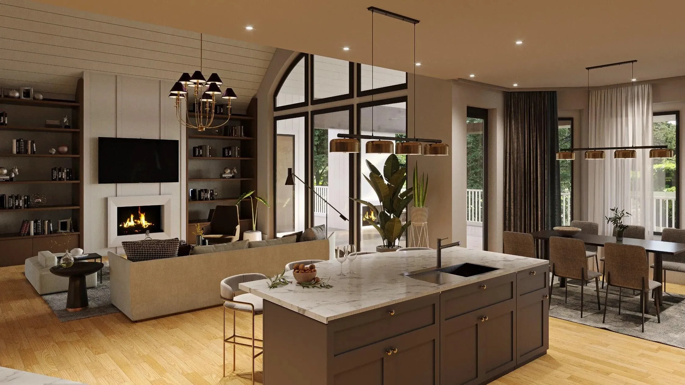 Spacious 3-Bedroom Home Plan with Expansive Basement and Side Garage