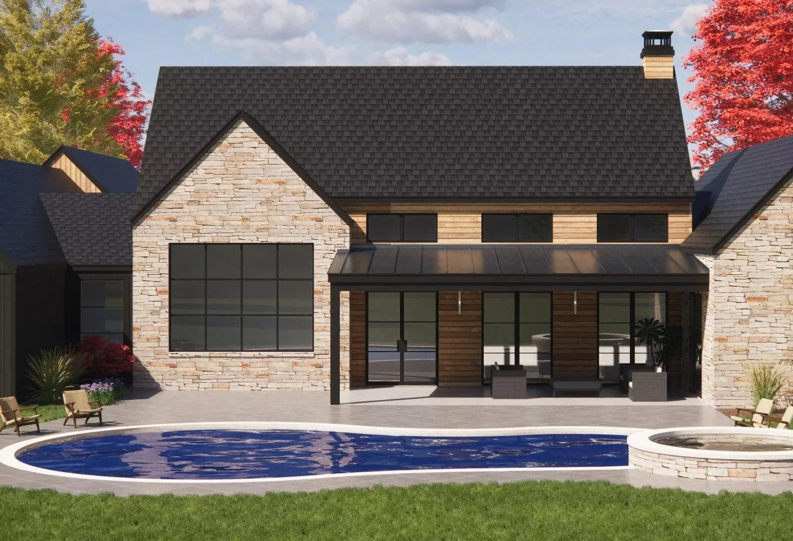 Spacious 4-bedroom home with grand two-story living area