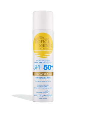 SPF 50  Fragrance Free Sunscreen Mist