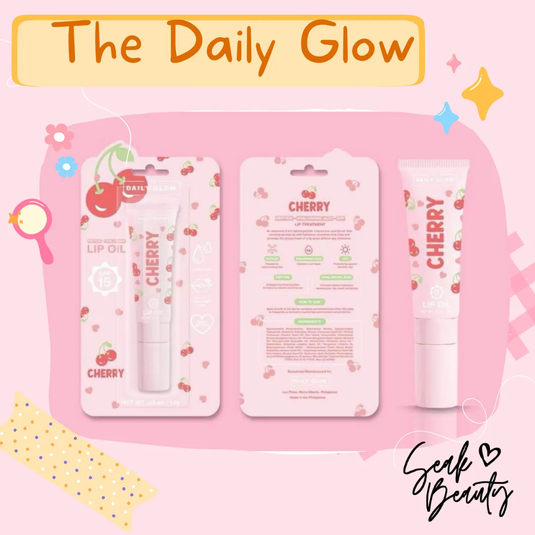 The Daily Glow Peptide Lip Oil SPF 15 with Hyaluronic Acid