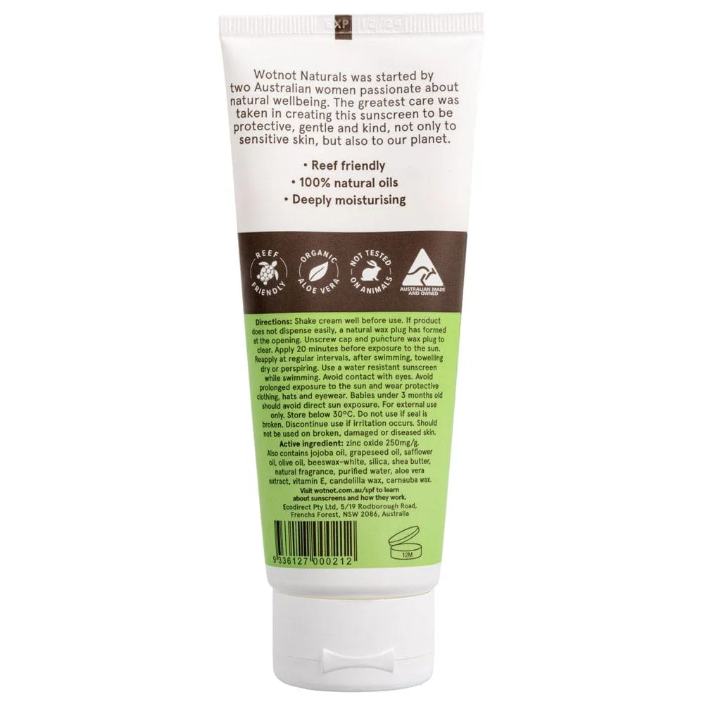 Wotnot Natural Baby Sunscreen SPF30 (3 month ) - 100g  Palm Oil Free