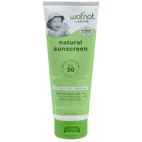 Wotnot Natural Baby Sunscreen SPF30 (3 month ) - 100g  Palm Oil Free