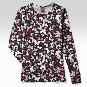 Zoe Chloe Silky Print Tee - Pink Flight